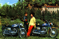 Franco Farne and an Italian Woman - oh yeah, check out the bikes....